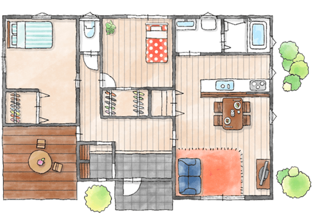 26坪の間取り図